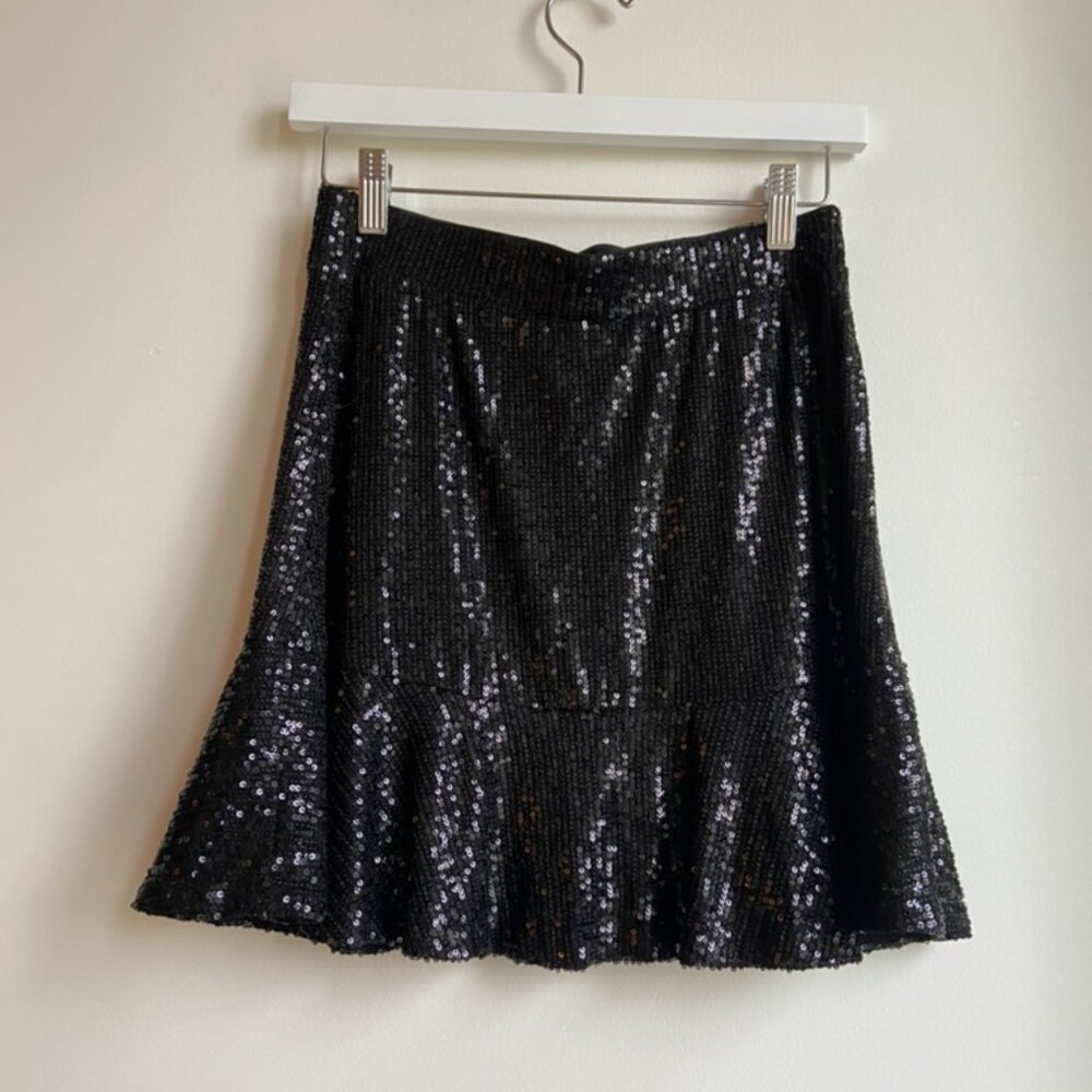 Black Sequin Skirt